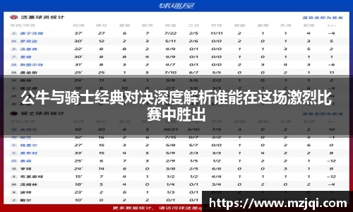 1xbet官方平台公牛与骑士经典对决深度解析谁能在这场激烈比赛中胜出